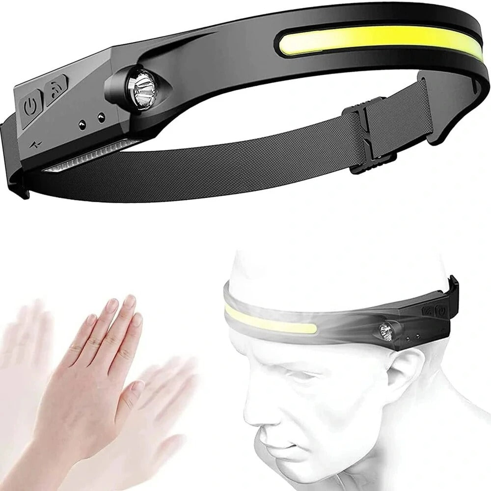 Wave Sensor Wide Range COB LED Headlamp USB Rechargeable Headlamp Wave Sensor Wide Range COB LED Headlamp USB Rechargeable Headlamp